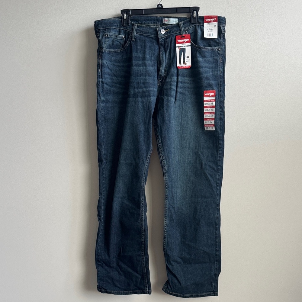 Wrangler Men's Dark Blue Straight Jeans